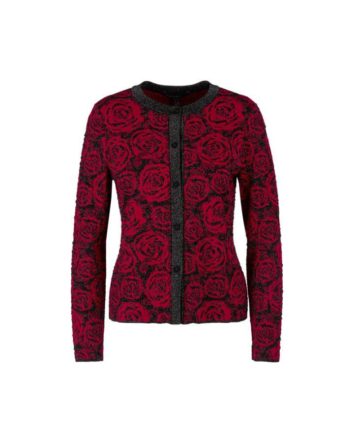 Marc Cain - Rose Print Cardigan