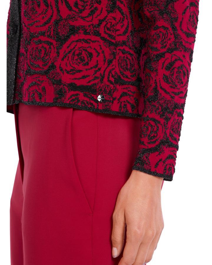 Marc Cain - Rose Print Cardigan