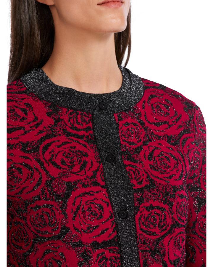 Marc Cain - Rose Print Cardigan