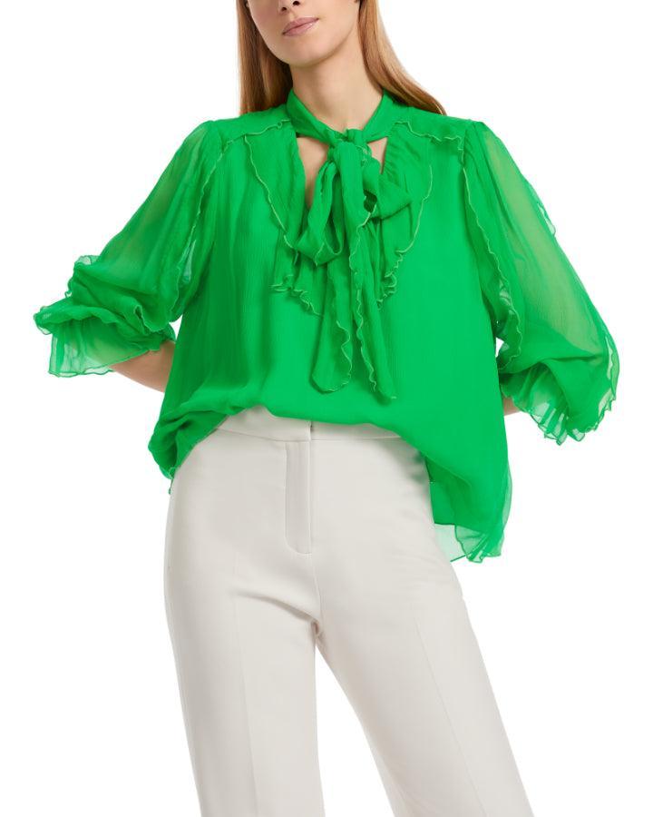 Marc Cain - Sheer Ruffle Blouse