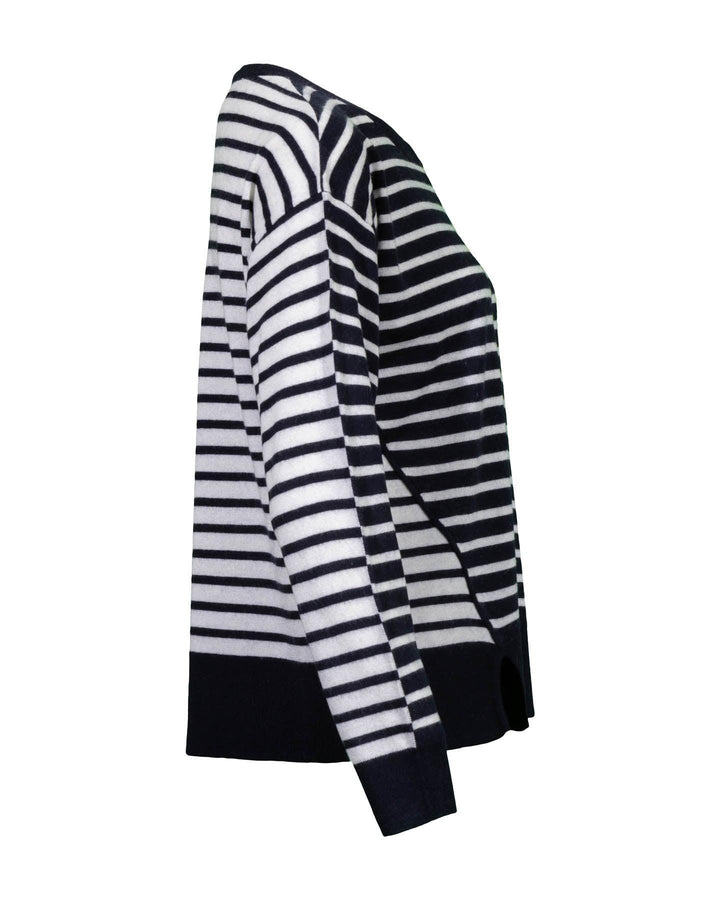 Marc Cain - Striped Fine Knit Pullover