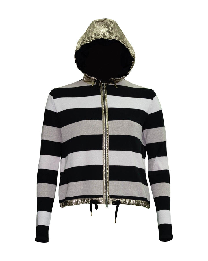 Marc Cain - Striped Hoodie Cardi