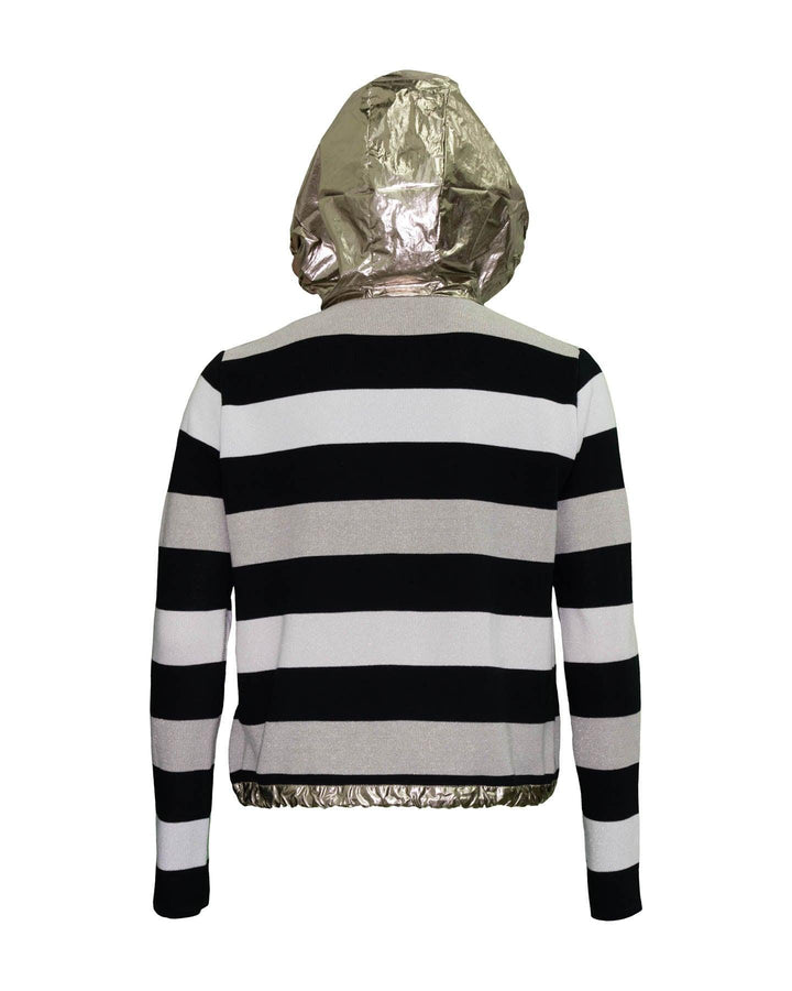 Marc Cain - Striped Hoodie Cardi