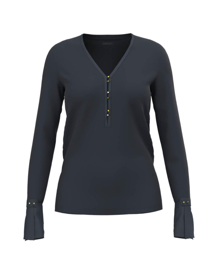 Marc Cain - V-Neck Button Detail Top
