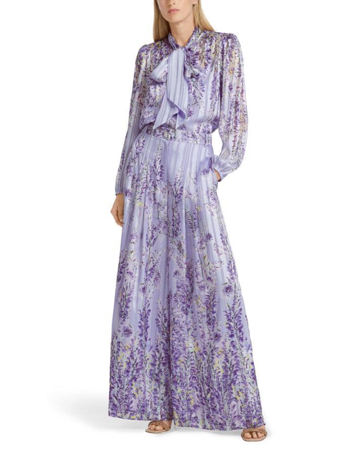 Marc Cain - Wisteria Floral Wide Leg Pants