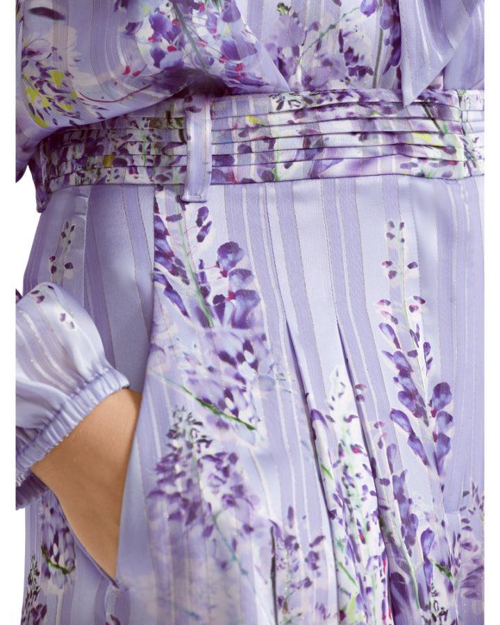 Marc Cain - Wisteria Floral Wide Leg Pants