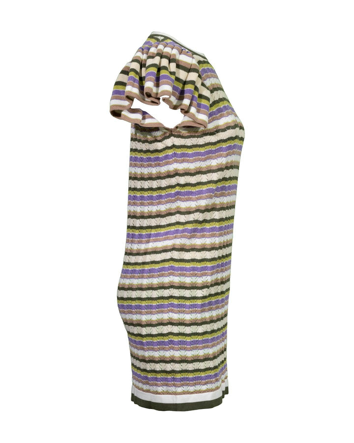 Marella - Knitted Stripe Pointelle Dress