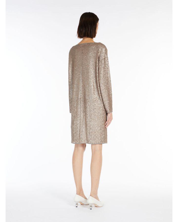 max mara sequin dresses Max Mara - Black midi dress with sequins ARLEM