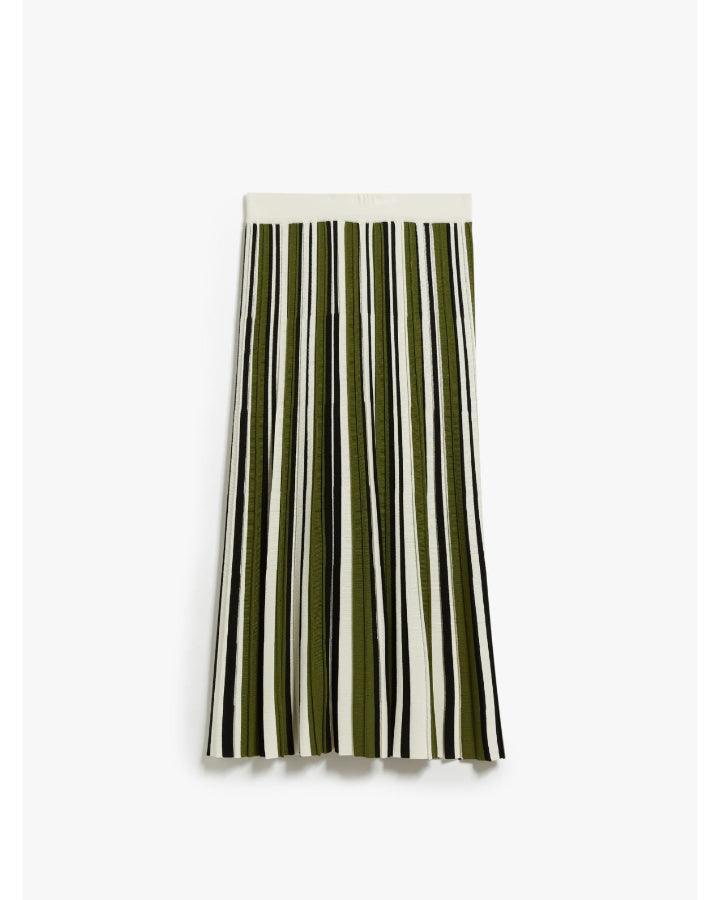 Max Mara Weekend - Editta Pleated Stripe Knit Skirt