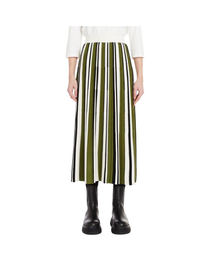 Max Mara Weekend - Editta Pleated Stripe Knit Skirt