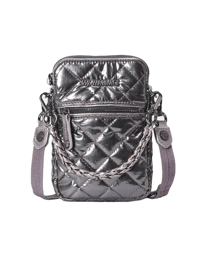 MZ Wallace - Anthracite Metallic Micro Crosby Bag