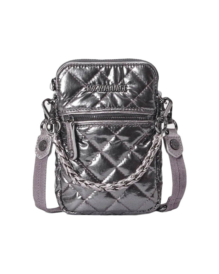 MZ Wallace - Anthracite Metallic Micro Crosby Bag