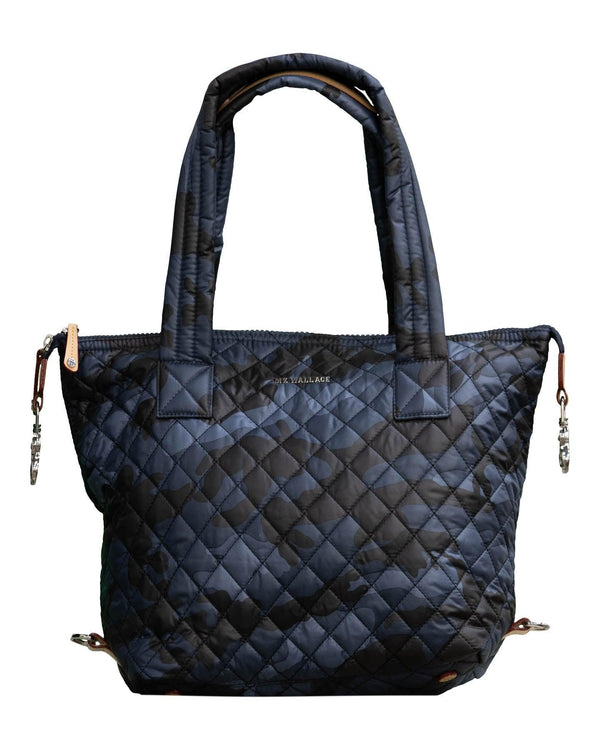 MZ Wallace - Medium Sutton Bag-Dark Blue Camo Oxford