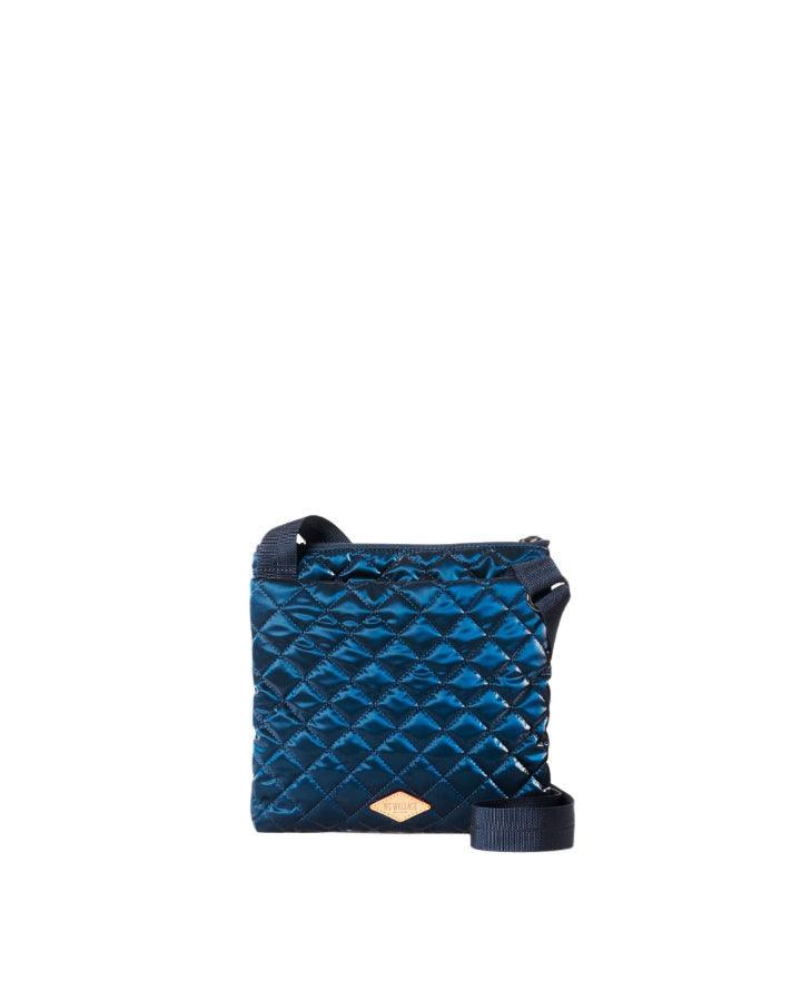 MZ Wallace - Midnight Liquid Metro Flat Crossbody Bag