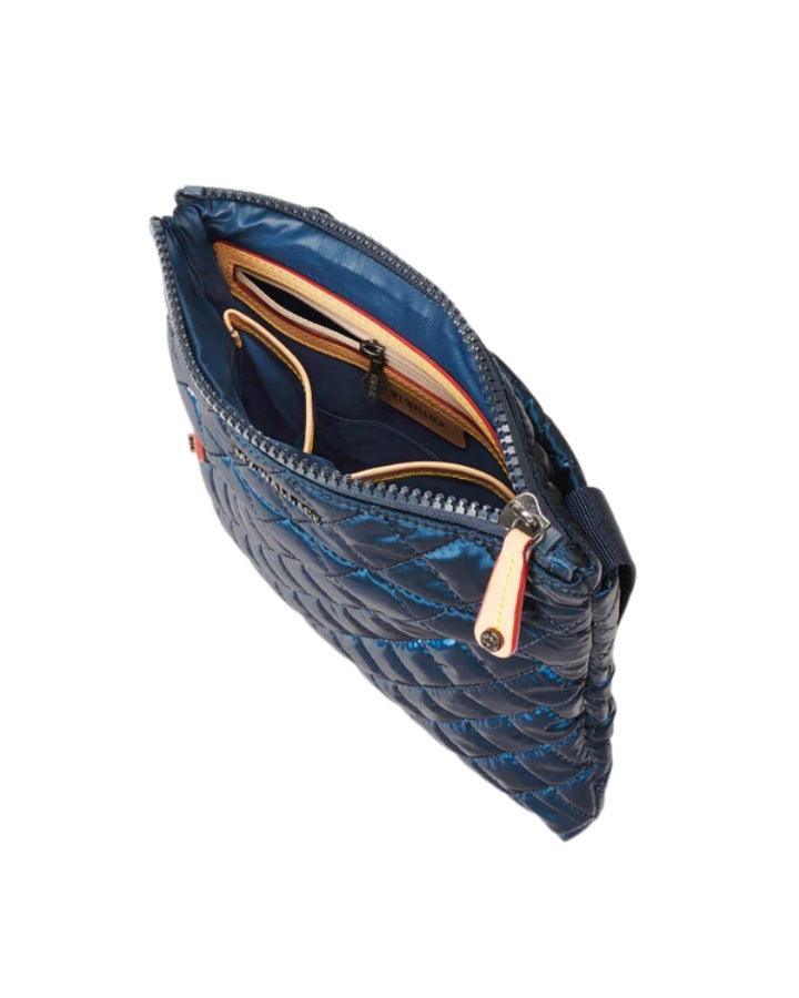 MZ Wallace - Midnight Liquid Metro Flat Crossbody Bag