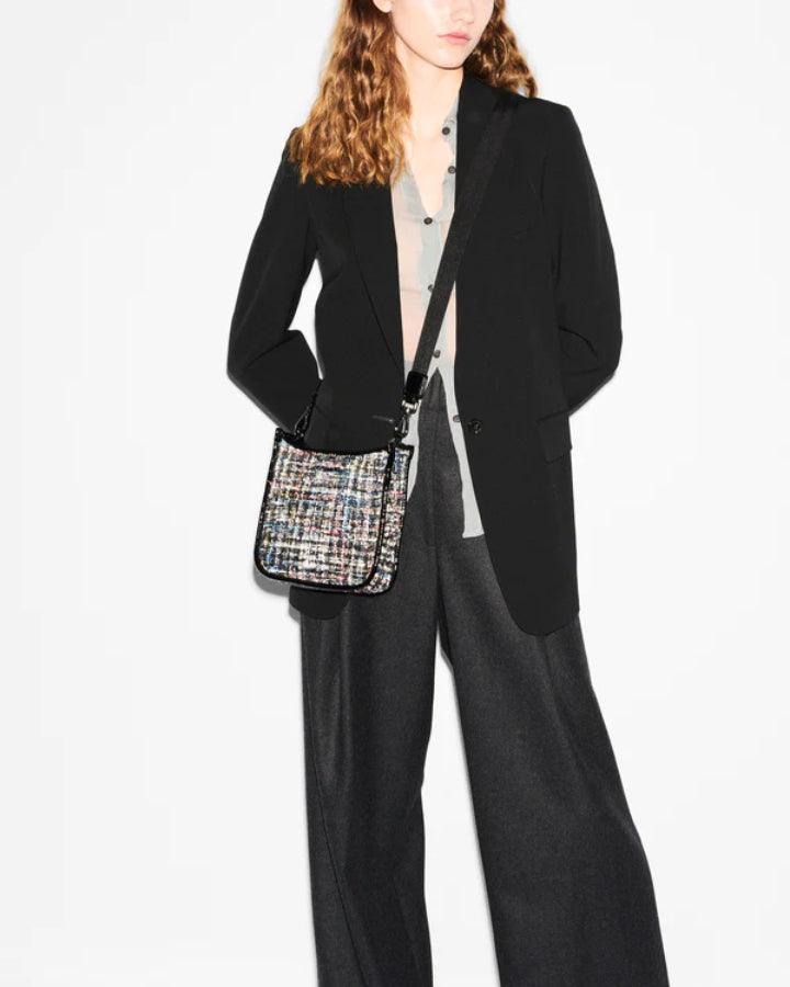 MZ Wallace - Midnight Sparkle Boucle Small Box Crossbody Bag