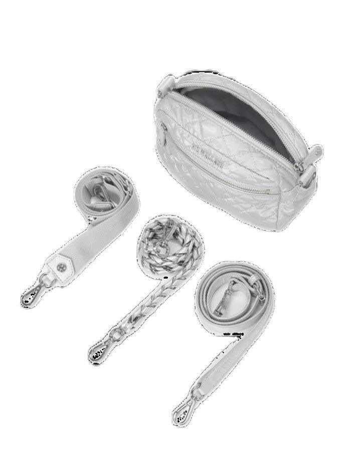 MZ Wallace - Oyster Metallic Mini Crosby Bag