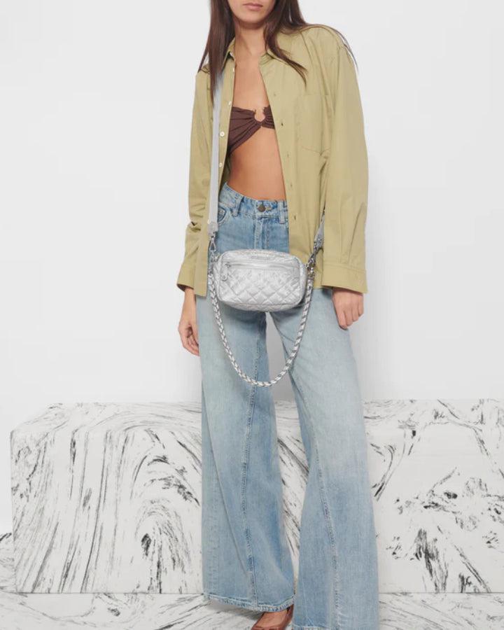 MZ Wallace - Oyster Metallic Mini Crosby Bag