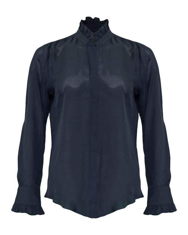 Nili Lotan - Aleia Silk Ruffle Shirt