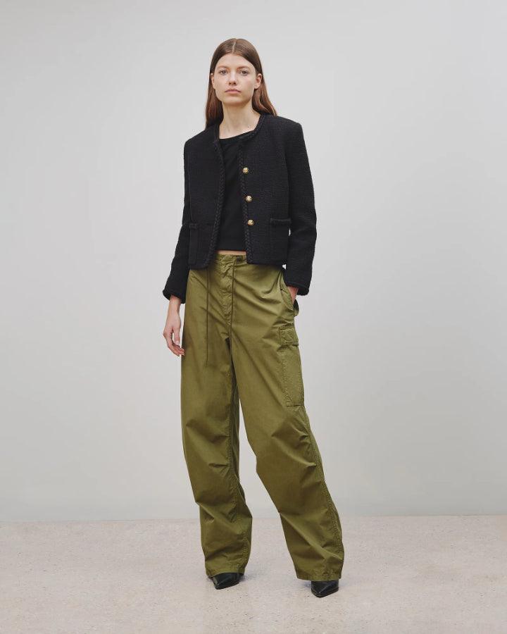 Hailey Suede Oversized Cargo Pants - Brown – The Frankie Shop