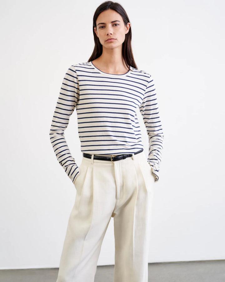 Nili Lotan - Striped Long Sleeve Shirt