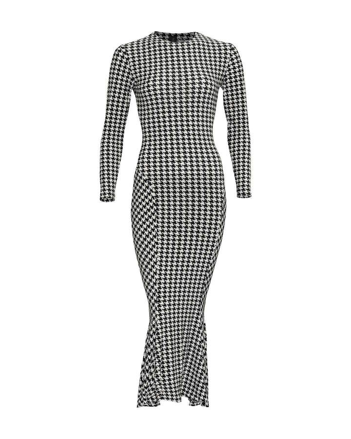Norma Kamali - Check Print Fishtail Dress