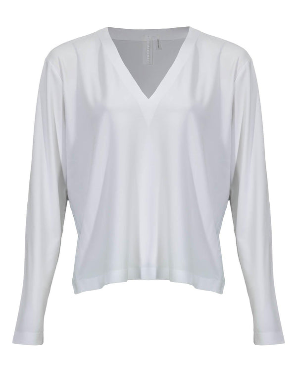 Norma Kamali - Cropped V-Neck Top