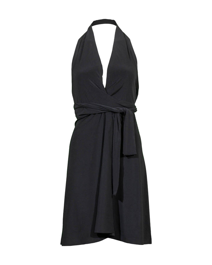 Norma Kamali - Halter Wrap Flared Dress