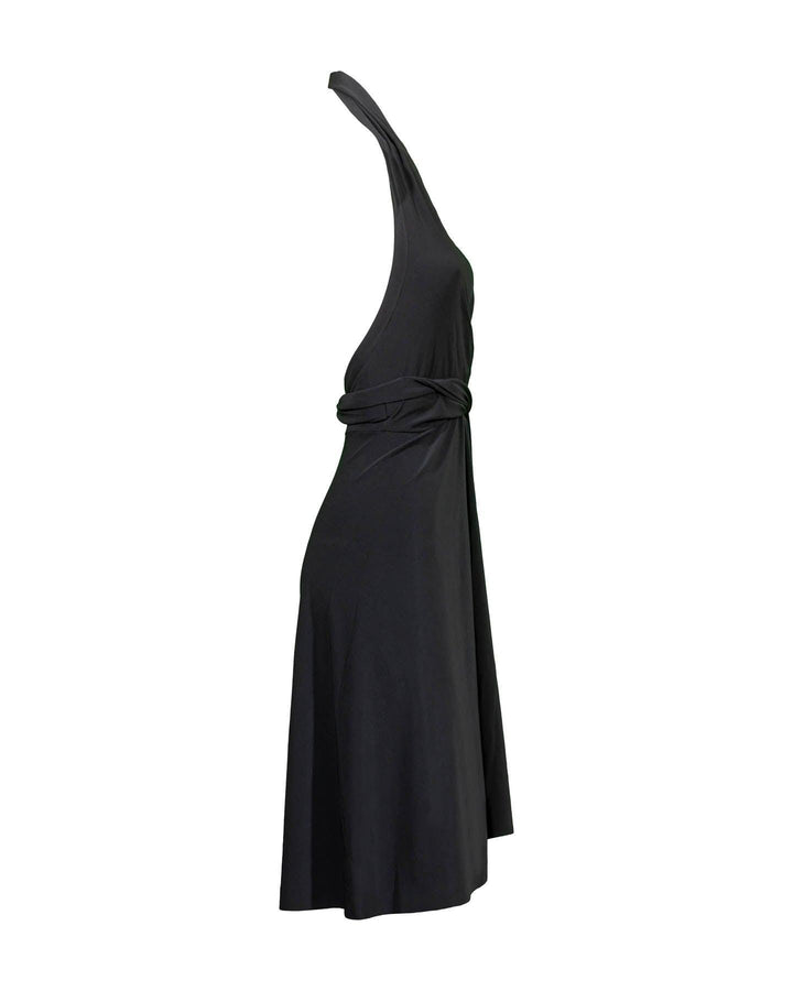 Norma Kamali - Halter Wrap Flared Dress