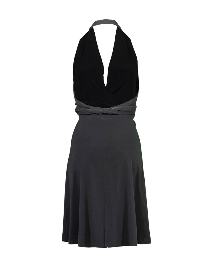 Norma Kamali - Halter Wrap Flared Dress