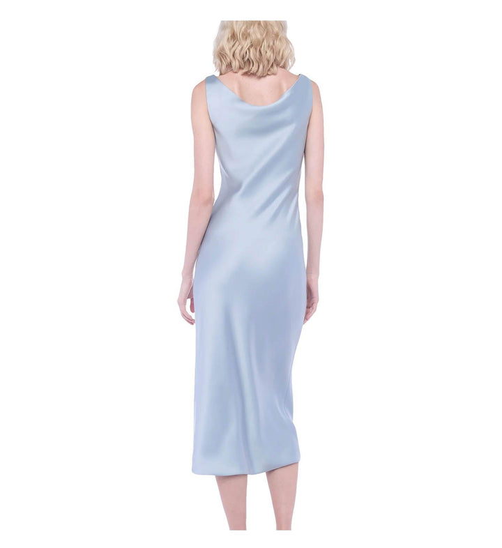 norma kamali maria cowl neck satin midi dress Norma Kamali Dolman Maria Gown