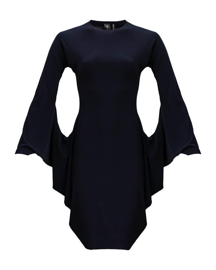 norma kamali modern sculpture dress Buy Norma Kamali Black Modern Sculpture Mini Dress in Stretch Poly-lycra For Women Online