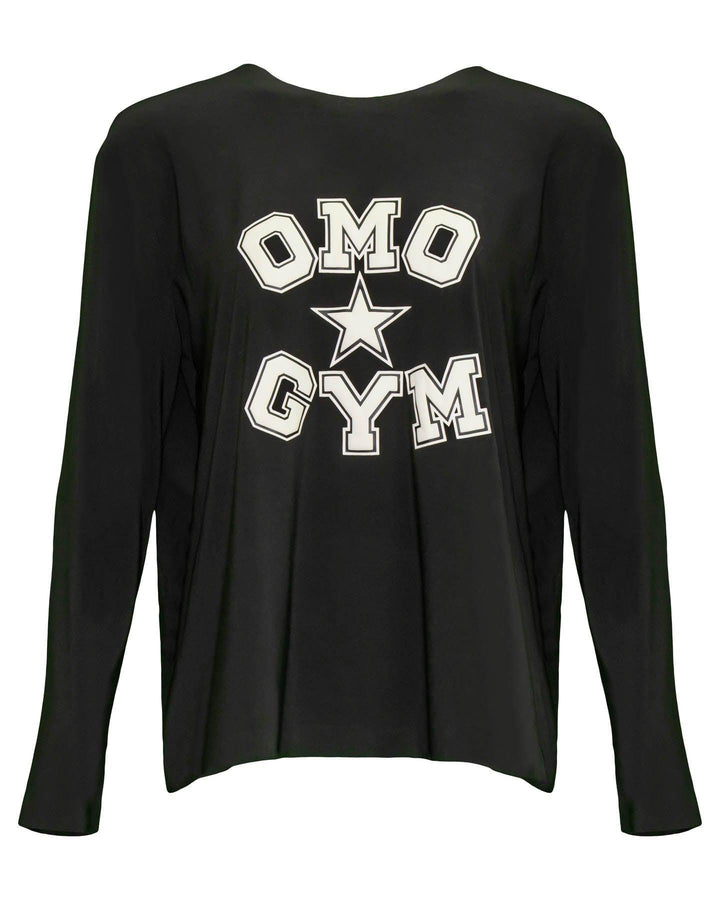 Norma Kamali - Omo Short Boyfriend Long Sleeve Crew Top