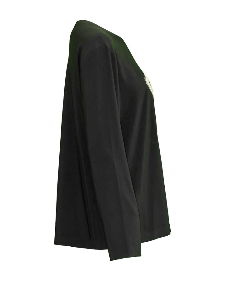 Norma Kamali - Omo Short Boyfriend Long Sleeve Crew Top