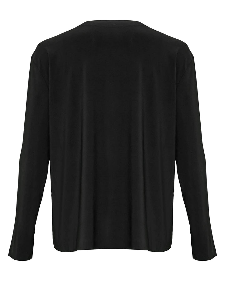 Norma Kamali - Omo Short Boyfriend Long Sleeve Crew Top