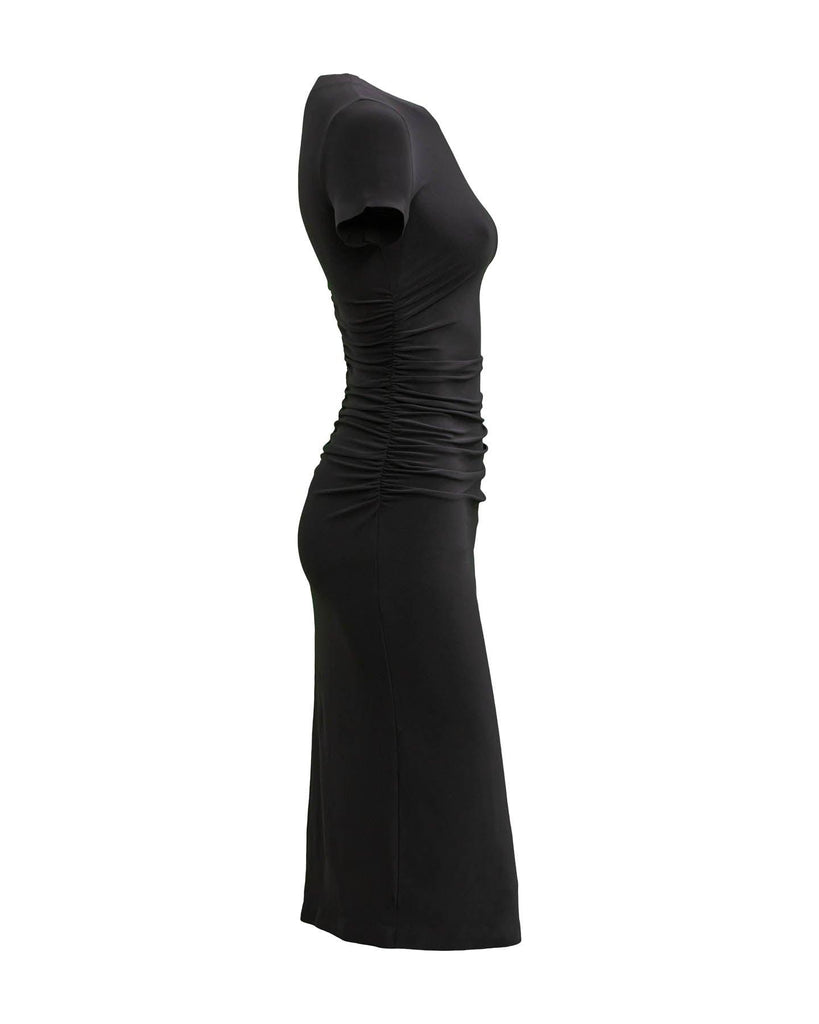 Norma Kamali - Shirred Waist Dress Black