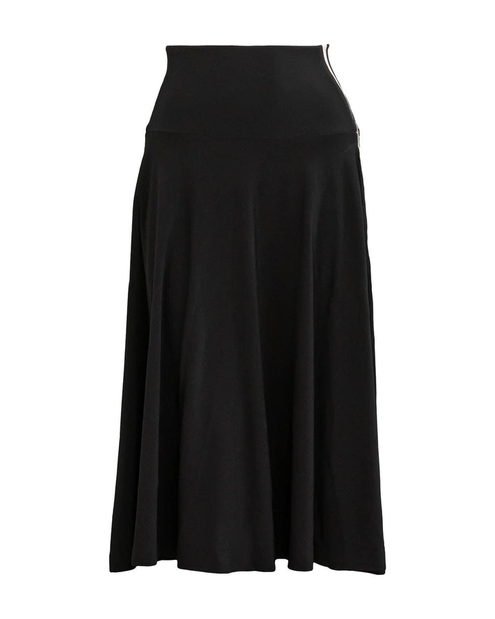Norma Kamali - Side Stripe Flare Skirt