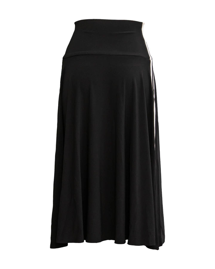 Norma Kamali - Side Stripe Flare Skirt