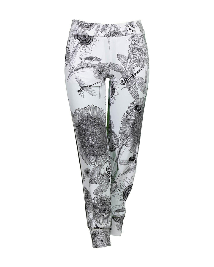 Norma Kamali - Side Stripe Floral Print Jog Pant