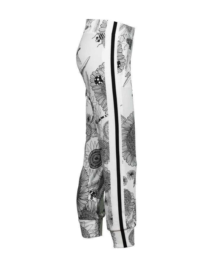 Norma Kamali - Side Stripe Floral Print Jog Pant