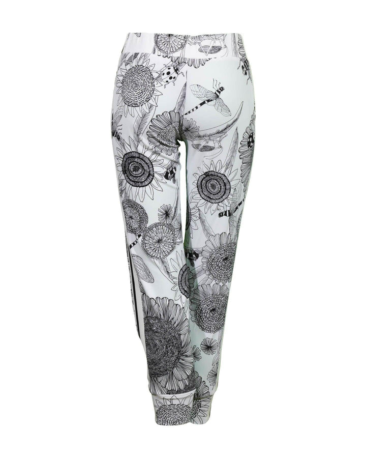 Norma Kamali - Side Stripe Floral Print Jog Pant