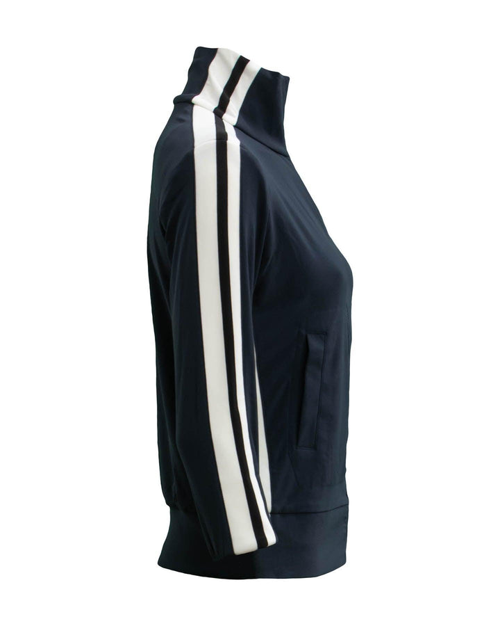 Norma Kamali - Side Stripe Jacket-Pewter Offset