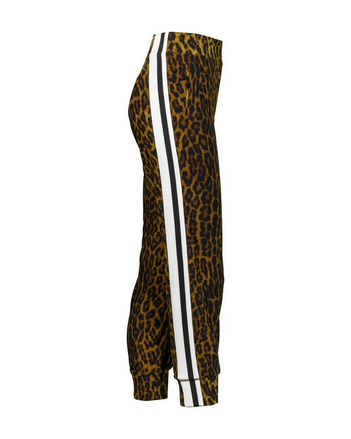 Norma Kamali - Side Stripe Leopard Print Jog Pant