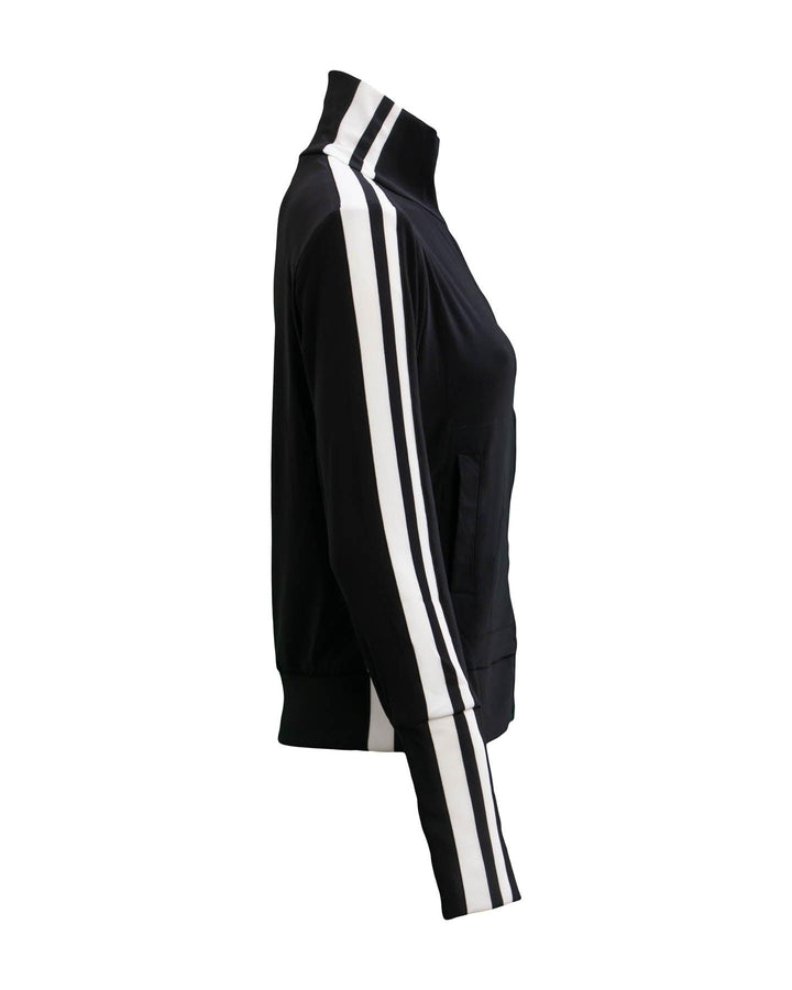 Norma Kamali - Side Stripe Zip Up Jacket