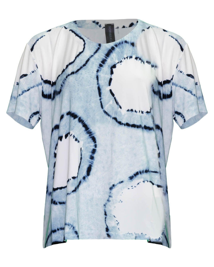 Norma Kamali - Tie Dye Boxy Top Blue