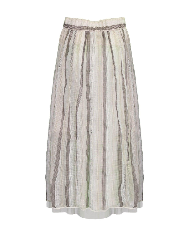 Peserico - Lurex Striped Mesh Skirt