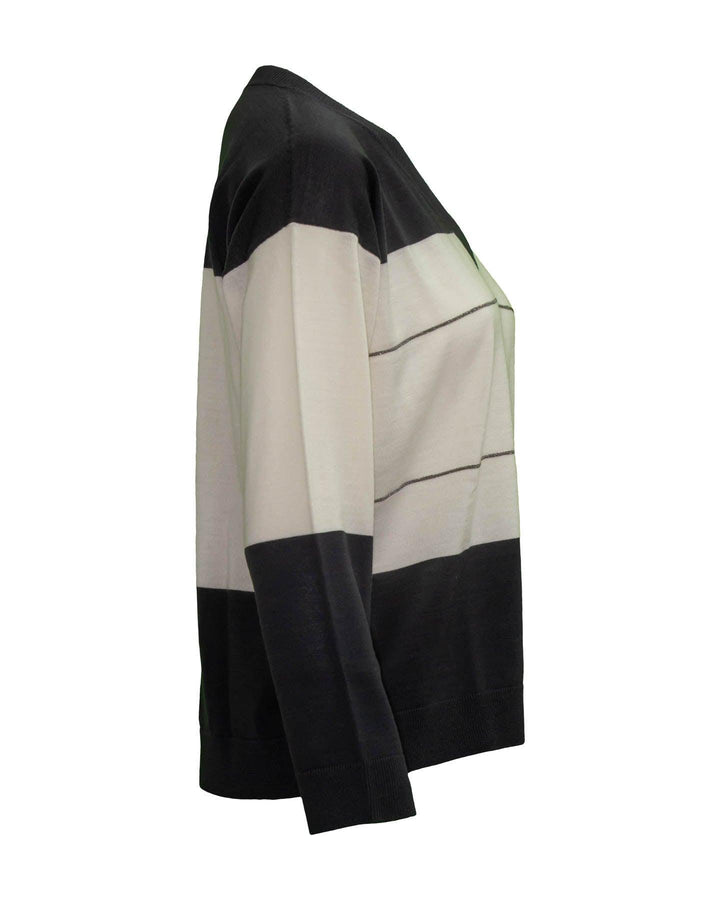 Peserico - V-Neck Color Block Pullover