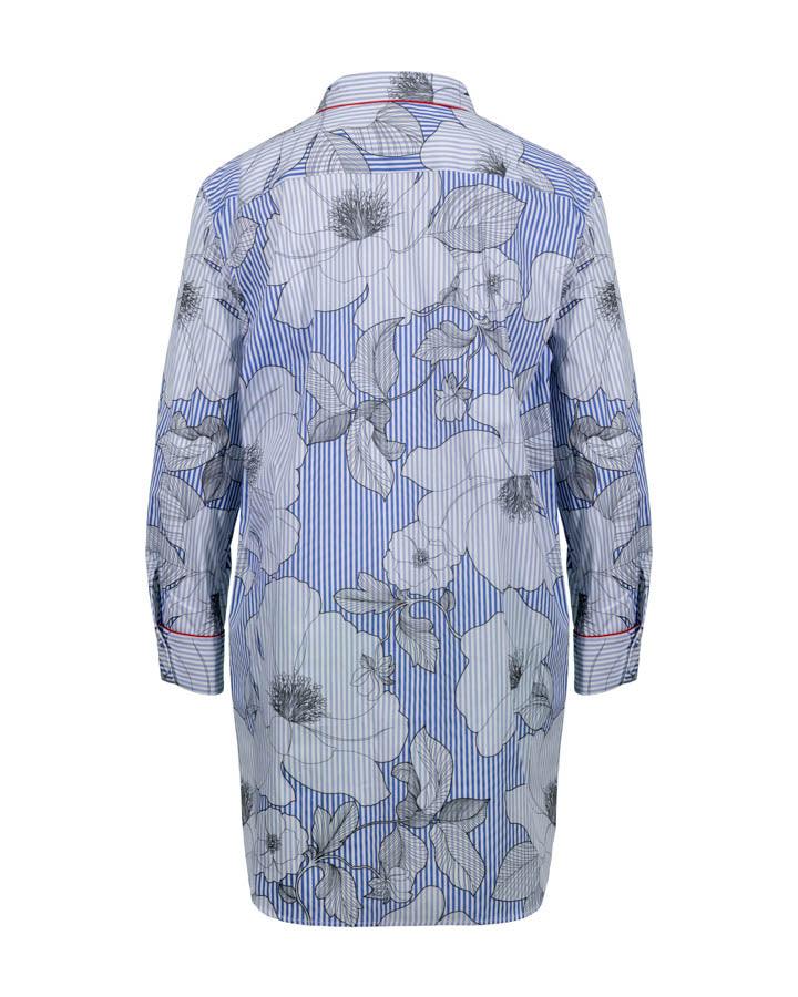 Purotatto - Purotatto Flowers Pinstripe Tunic Shirt