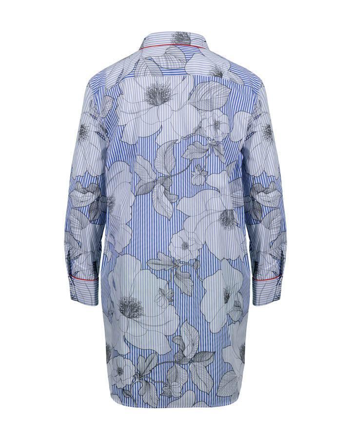 Purotatto - Purotatto Flowers Pinstripe Tunic Shirt