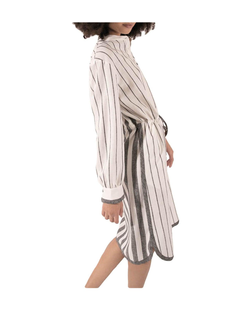 Purotatto - Stripted Linen Blend Dress
